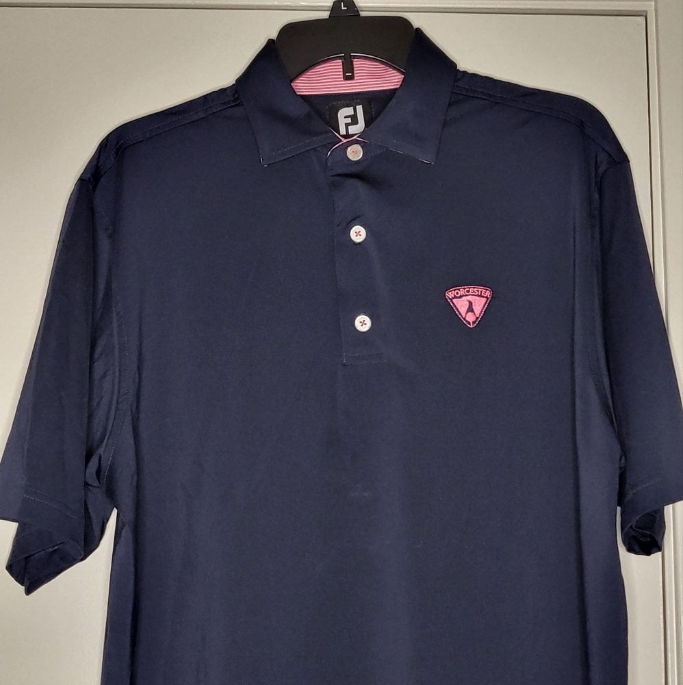 ⛳️ footjoy dri fit polo size M navy pink